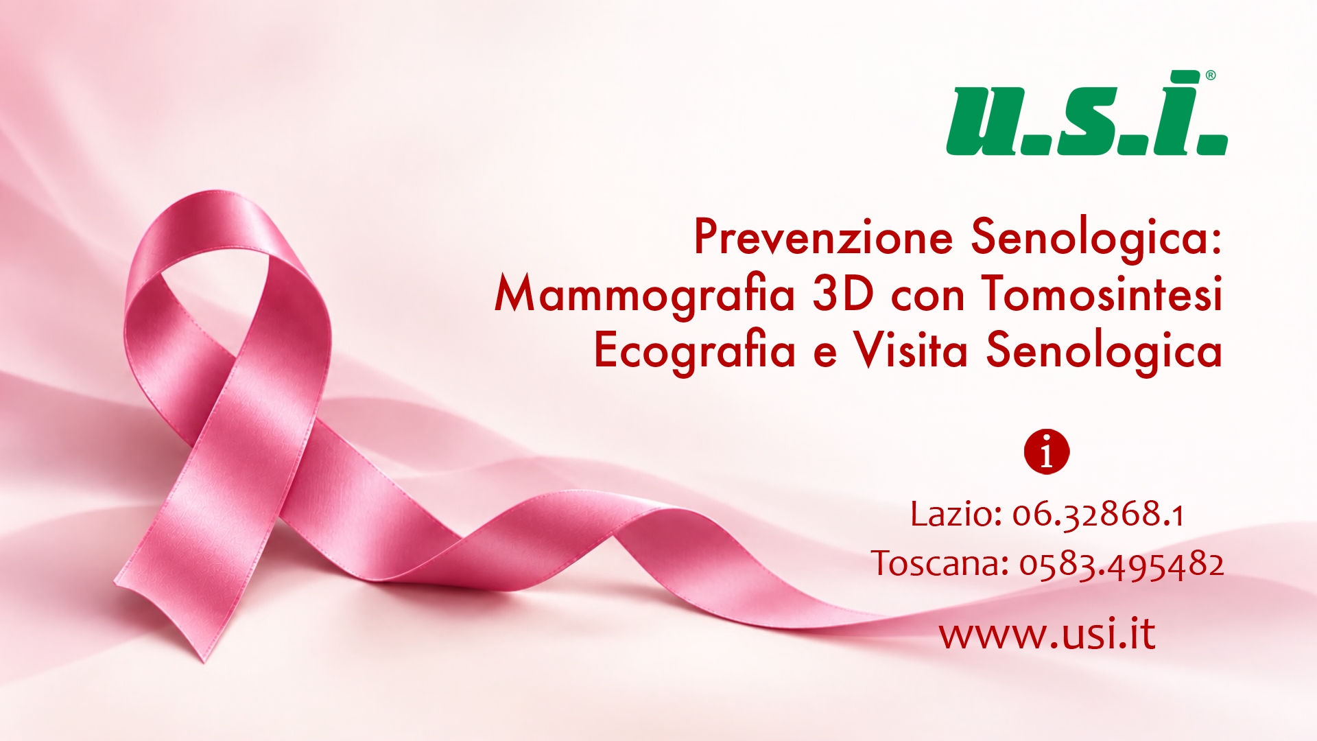 USI - Prevenzione Senologica: Mammografia 3D con Tomosintesi, Ecografia e Visita Senologica